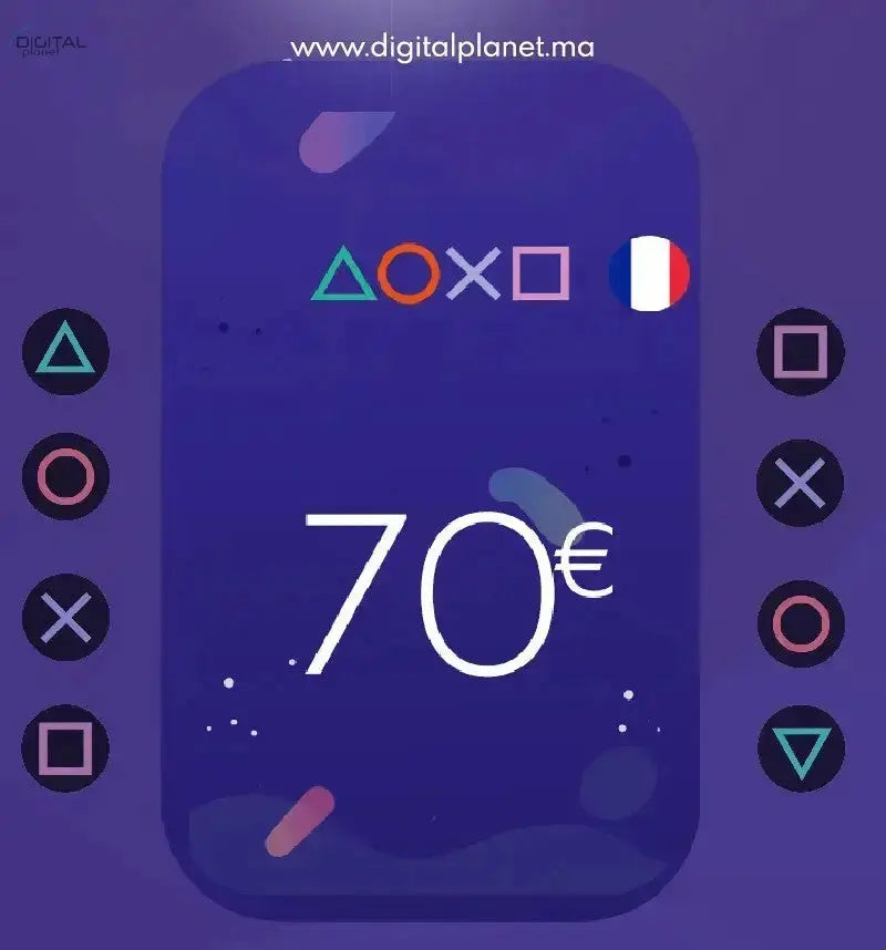 70 EURO CARTE SOLDE PSN ( COMPTE ) DIGITALPLANET