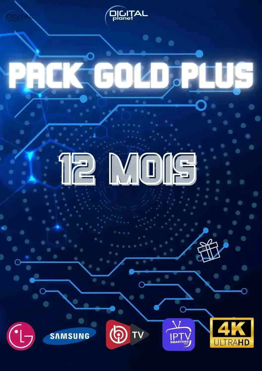 ABONNEMENT IPTV GOLD PLUS - 12 MOIS ABONNEMENT IPTV STABLE DIGITAL PLANET