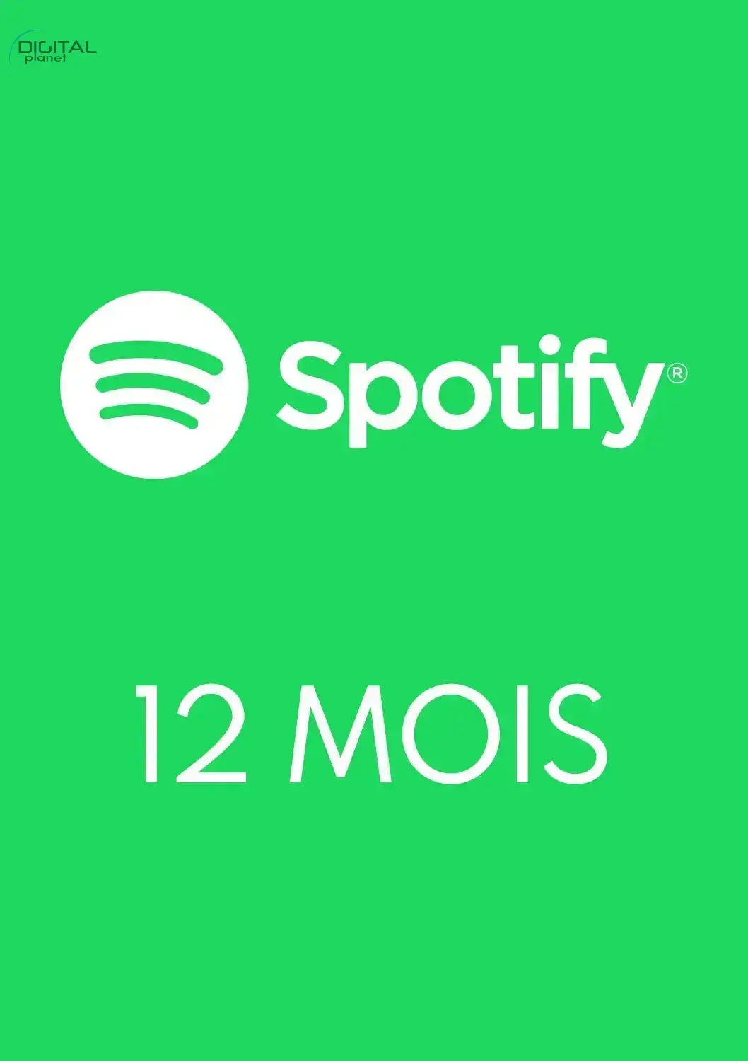 ABONNEMENT SPOTIFY DE 365 JOURS - 12 MOIS DIGITALPLANET