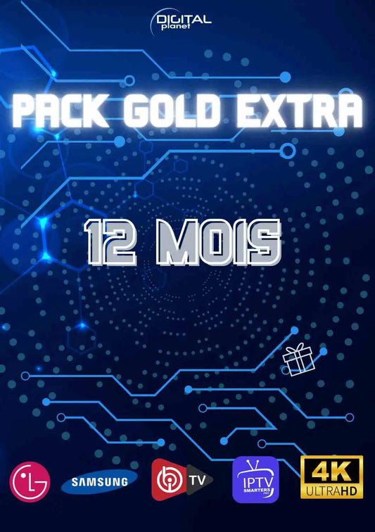 IPTV MAROC ABONNEMENT GOLD EXTRA - 12 MOIS IPTV MAROC STABLE DIGITAL PLANET