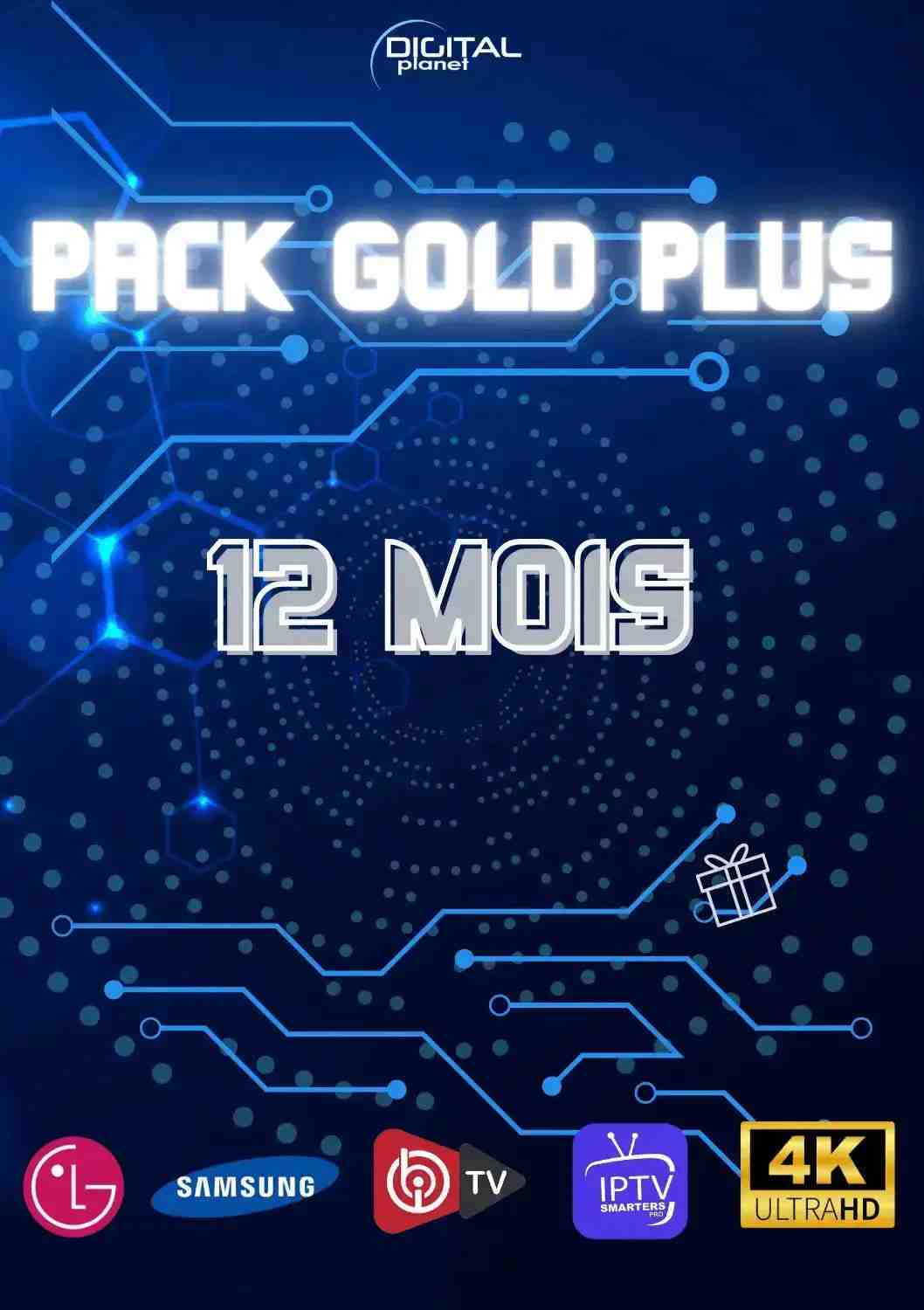 IPTV MAROC ABONNEMENT GOLD PLUS - 12 MOIS IPTV MAROC STABLE DIGITALPLANET